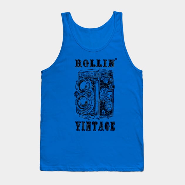 Rollin' Vintage Camera Tank Top by OldPineTees